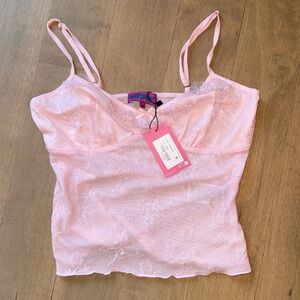 Edikted Lace Cami Tank Top Size S